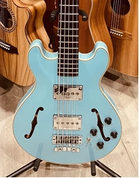 Used Warwick Rockbass Star Bass Hollow Body Electric Bass Daphne Blue (Includes Hard Case)