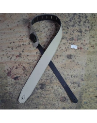 Colonial Leather 2.5" Upholstery Backed Black Bone Strap