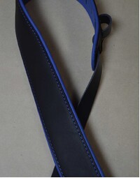 Colonial Leather 2.5" Black w/ Blue Upholstery Padded Strap