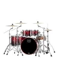 Mapex SR628XRQ Saturn Maple/Walnut 5-Piece Studioease Shell Pack Scarlet Fade