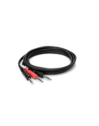 Hosa STP201 Insert Cable, 1/4" TRS to Dual 1/4" TS, 1m