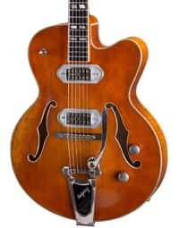 Eastman T58/V-AMB 16" Traditional Solid Top Archtop Hollowbody w/ Bigsby Antique Amber Varnish