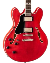 Eastman T59L/TV-RD Left-Handed 16" Deluxe Thinline Semi-Hollowbody Truetone Vintage Red Varnish