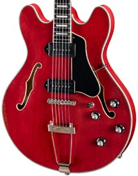 Eastman T64/V-T-RD 16" Deluxe Thinline Hollowbody w/ Trapeze Antique Red Varnish