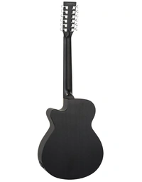 Tanglewood TB412-CE Blackbird 12-String Super Folk Acoustic Guitar w/ Pickup Smokestack Black Satin