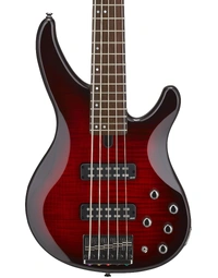 Yamaha TRBX605FM DRB Flamed Maple Top 5-String Electric Bass Guitar Dark Red Burst