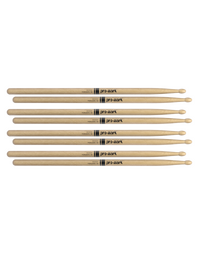 Promark TX5BW Hickory 5B Wood Tip Drumsticks - 4 Pack