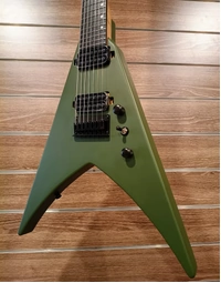 Spira Guitars V-407 MGR 7-String Electric Guitar EB Satin Green