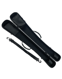 Vivo Bass Bow Case German/French Fits 2 Bows - Polycarbonate w/ Rosin Bag - Silver