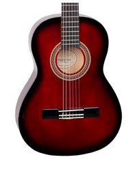 Valencia VC103 100 Series 3/4 Size Classical Nylon String Guitar Red Sunburst
