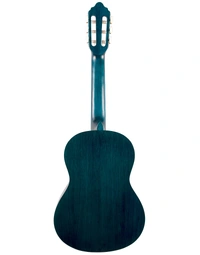 Valencia VC202 200 Series 1/2 Size Classical Nylon String Guitar Satin Transparent Blue