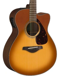 Yamaha FSX800C SDB Solid Top Concert Acoustic Guitar w/ Pickup Sand Burst