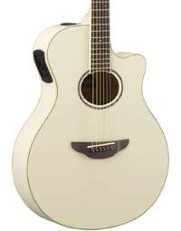 Yamaha APX600 Spruce Auditorium Acoustic Guitar w/ Pickup Vintage White