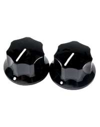 Fender American Pure Vintage 1965 Jaguar Skirted Knobs Black (Pack of 2)