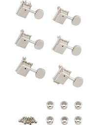 Fender Vintage-Style Stratocaster / Telecaster Machine Heads Nickel (Set of 6)