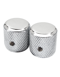 Fender American Pure Vintage '60s Telecaster / Precision Bass Knurled Knobs Chrome / Aluminium (Pack of 2)