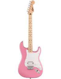 Squier Sonic Stratocaster HT H MN White Pickguard Flash Pink