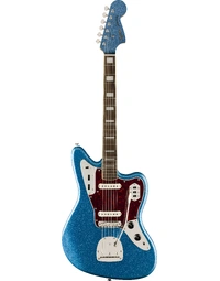 Squier Classic Vibe FSR '70s Jaguar LRL Tortoiseshell Pickguard Matching Headstock Blue Sparkle