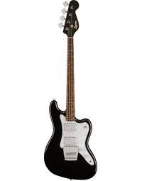 Squier Paranormal Rascal Bass Short-Scale HH LRL White Pearloid Pickguard Metallic Black