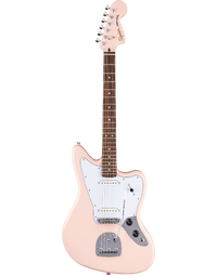 Squier Affinity FSR Jaguar LRL White Pickguard Matching Headstock Shell Pink