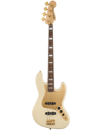 Fender Squier 40th Anniversary Jazz Bass Gold Edition LRL Olympic White