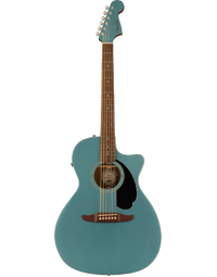 Fender Newporter Player Solid Top Auditorium Acoustic Guitar w/ Pickup Tidepool