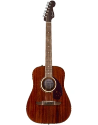 Fender California Deluxe Series Redondo Junior Mahogany Solid Top Mini Acoustic Guitar w/ Pickup WN Natural