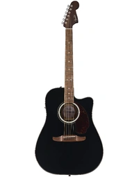 Fender California Deluxe Series Redondo Solid Top Dreadnought Acoustic Guitar w/ Pickup WN Black