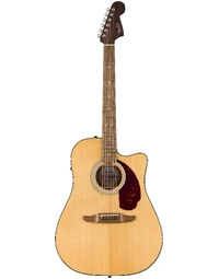 Fender California Deluxe Series Redondo Solid Top Dreadnought Acoustic Guitar w/ Pickup WN Natural