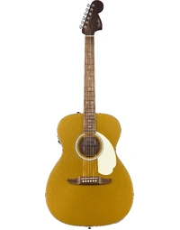 Fender California Deluxe Series Monterey Solid Top Orchestra Acoustic Guitar w/ Pickup WN Aztec Gold