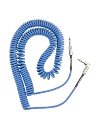 Fender Contour 30' Coiled Instrument Cable Lake Placid Blue