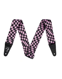 Fender Wavy Checkerboard Polyester Strap Pink