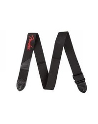Fender Strap – 2” Poly Black W/Red Logo