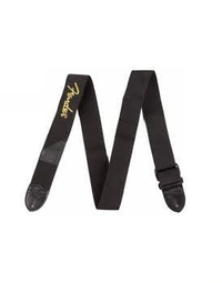 Fender Strap 2" Poly Black W/Yellow Logo