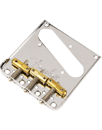 Fender American 3-Saddle Top-Load / String-Through Telecaster Bridge w/ Compensated Brass Bullet Saddles