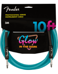 Fender Professional Glow in the Dark Cable Blue 10'