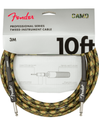Fender Professional Instrument Cable, Straight/Straight, 10', Woodland Camo