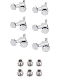 Fender Locking Tuning Machine Heads Left-Handed Stratocaster/Telecaster Chrome (Set of 6)
