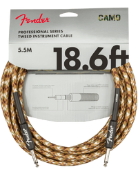 Fender Professional Instrument Cable Straight/Straight 18.6' Desert Camo
