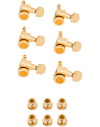 Fender Locking Stratocaster / Telecaster Staggered Tuning Machine Heads Gold (Set of 6)