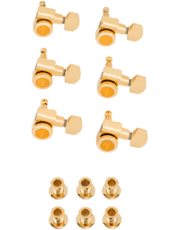 Fender Locking Stratocaster / Telecaster Staggered Tuning Machine Heads Gold (Set of 6)