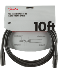 Fender Professional Series Microphone Cable 10' Black