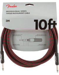 Fender Professional Instrument Cable, 10', Red Tweed
