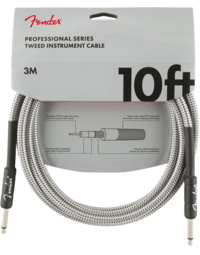 Fender Professional Instrument Cable, 10', White Tweed