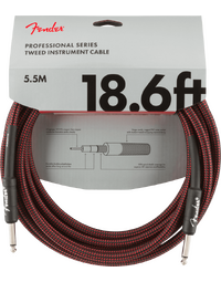 Fender Professional Instrument Cable, 18.6', Red Tweed
