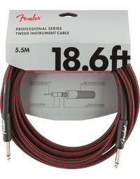 Fender Professional Instrument Cable 18.6' Red Tweed