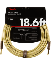 Fender Deluxe Instrument Cable, Straight/Straight, 18.6', Tweed