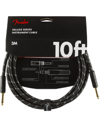 Fender Deluxe Instrument Cable Straight/Straight 10' Black Tweed