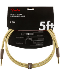 Fender Deluxe Instrument Cable, Straight/Straight, 5', Tweed