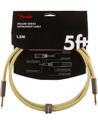 Fender Deluxe Instrument Cable, Straight/Straight, 5', Tweed